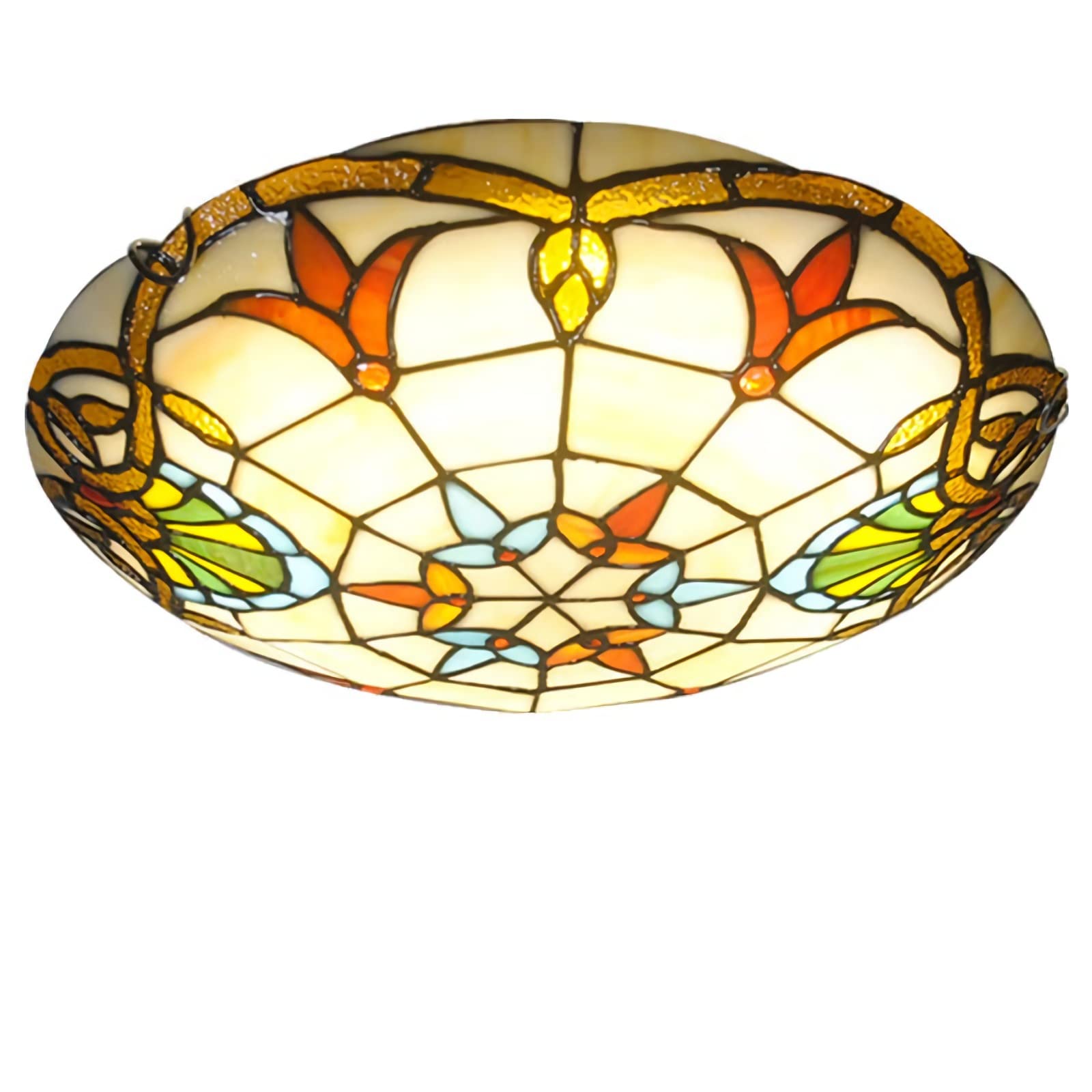 Plafonnier LED Tiffany rond éclairage de plafond pour salon couloir