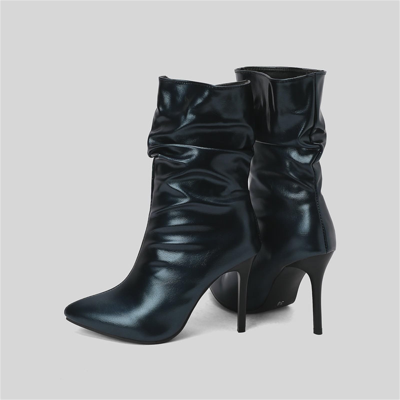 Stivali Equitazione Donna Comfort Lunghi con Cerniera E Lacci sotto con Motivo Stampato metà Polpaccio Stivali Wellington per Donna Stivaletti Motivo Stampato Antiscivolo Scarpe da