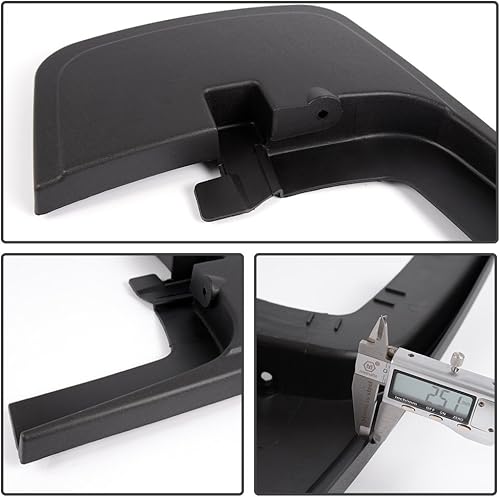 Miniatura 5 de G-PLUS Juego de 4 aletas de barro moldeadas resistentes para Ford F150 (para camiones con guardabarros), juego de 4 unidades, color negro