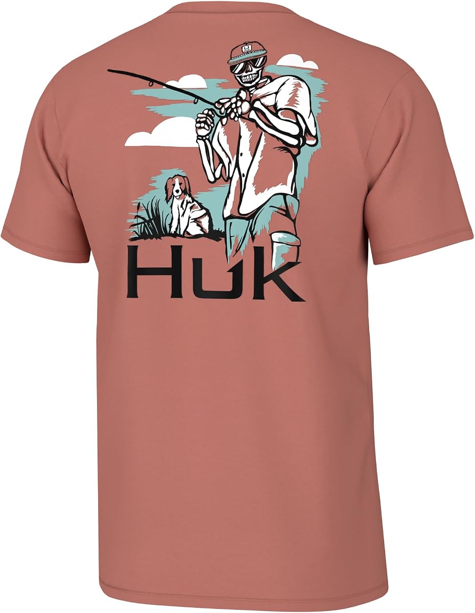 Camiseta gráfica de pesca para hombre, manga corta de alto rendimiento, secado rápido