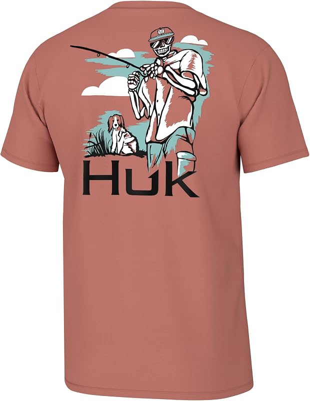 remera gráfica de pesca para hombre, manga corta de alto rendimiento, secado rápido