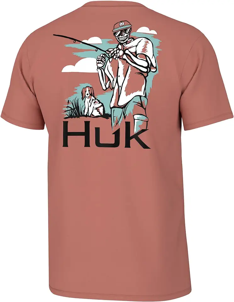 HUK Men's Fishing Graphic Tee, Performance Short Sleeve, Quick-Dry