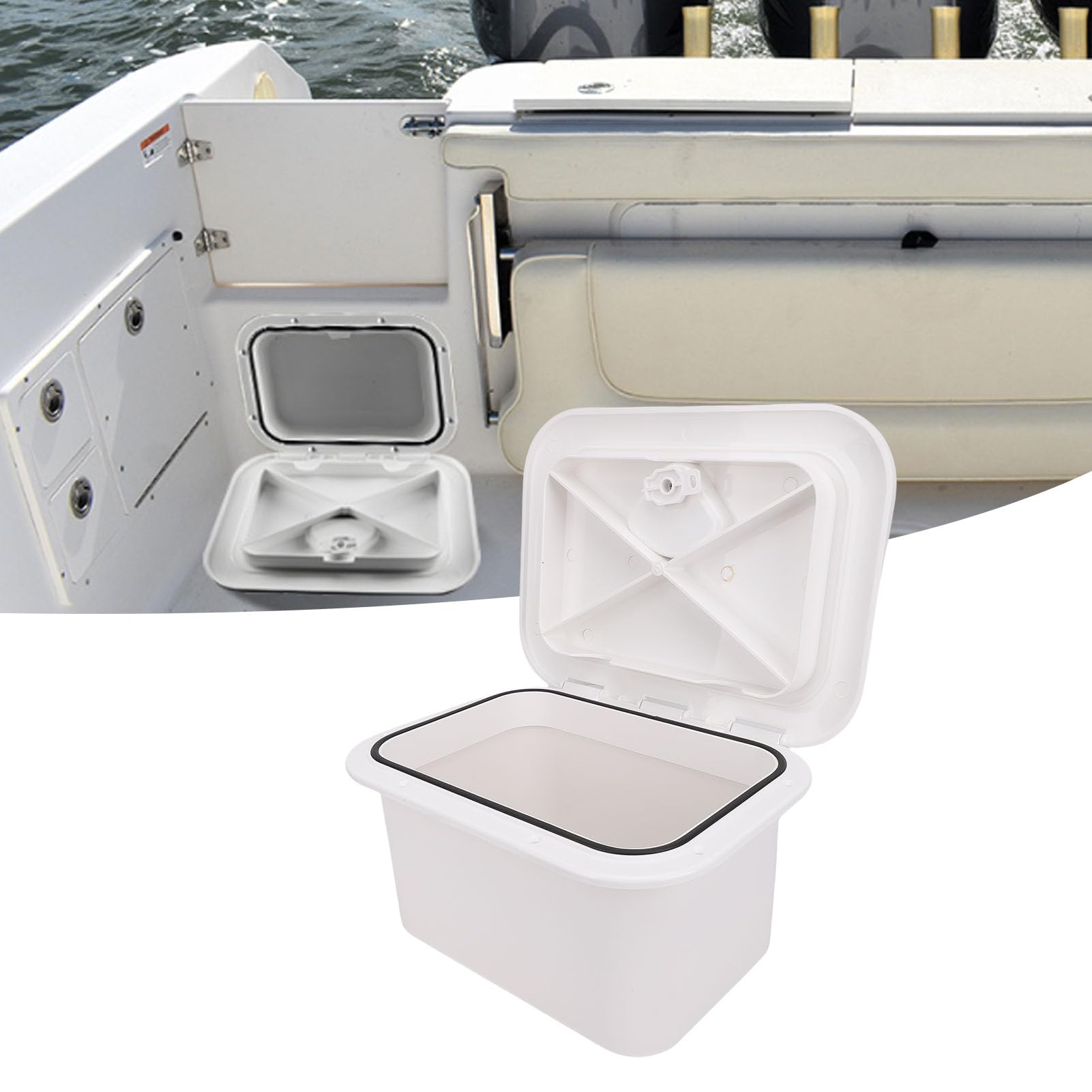 Fabater Scatola di Stoccaggio Marino, 14,8 X 10,6 X 6,9 Pollici di Secco con o Sigillo Ad Anello, Impermeabilizzazione della Barca a Ponte con Yacht di Stocca