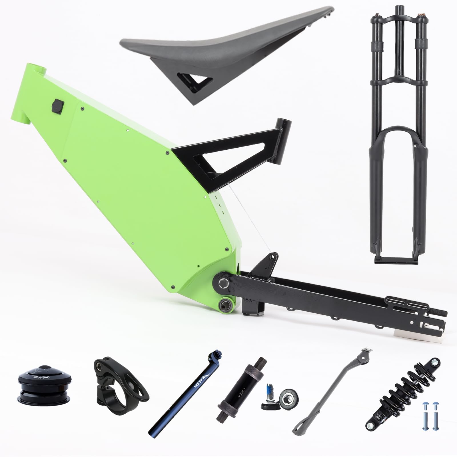 KEYU F6 Step Strong Carbon Mountain Fat 26 Aluminum Dirt Full Suspension Enduro Bomber Electric Bicycle Bike Ebike Frame