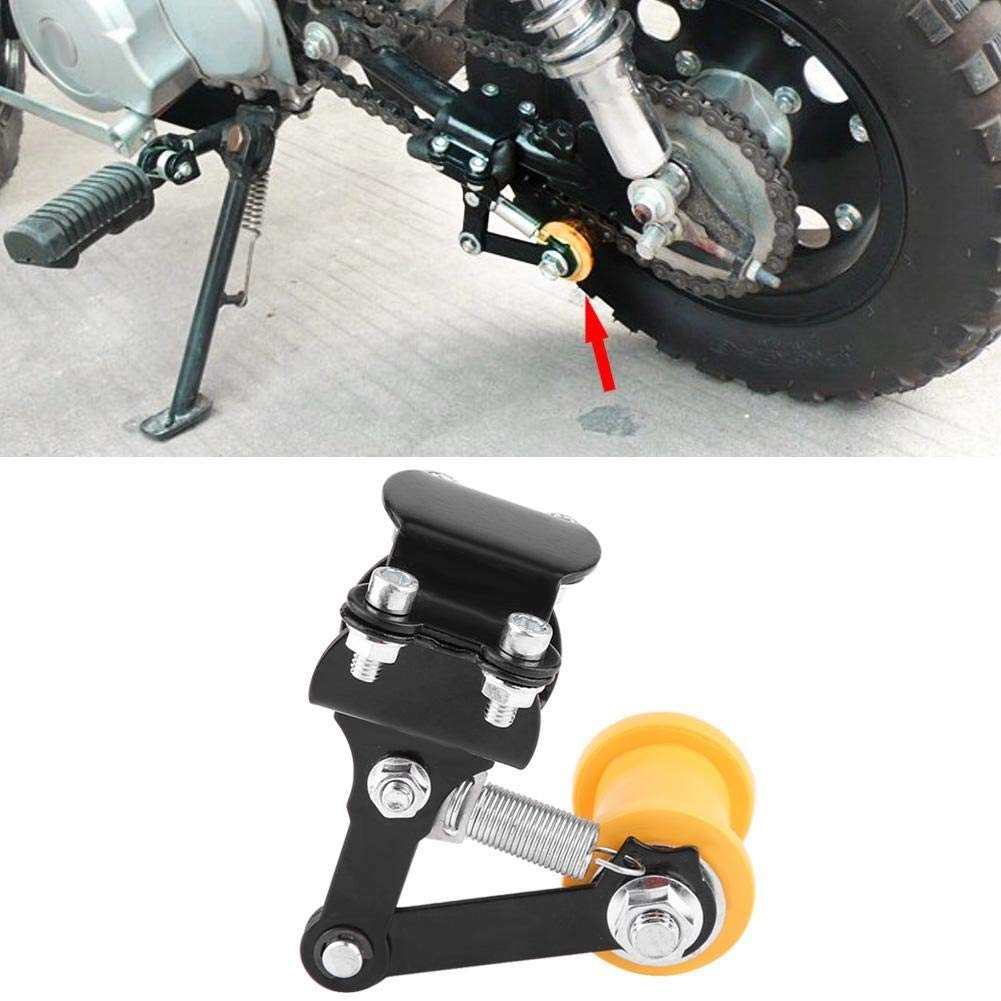 Tensor de cadena - Ajustable de ajuste Tensor de cadena Perno en el rodillo Accesorios modificados for motocicleta Herramienta universal Negro