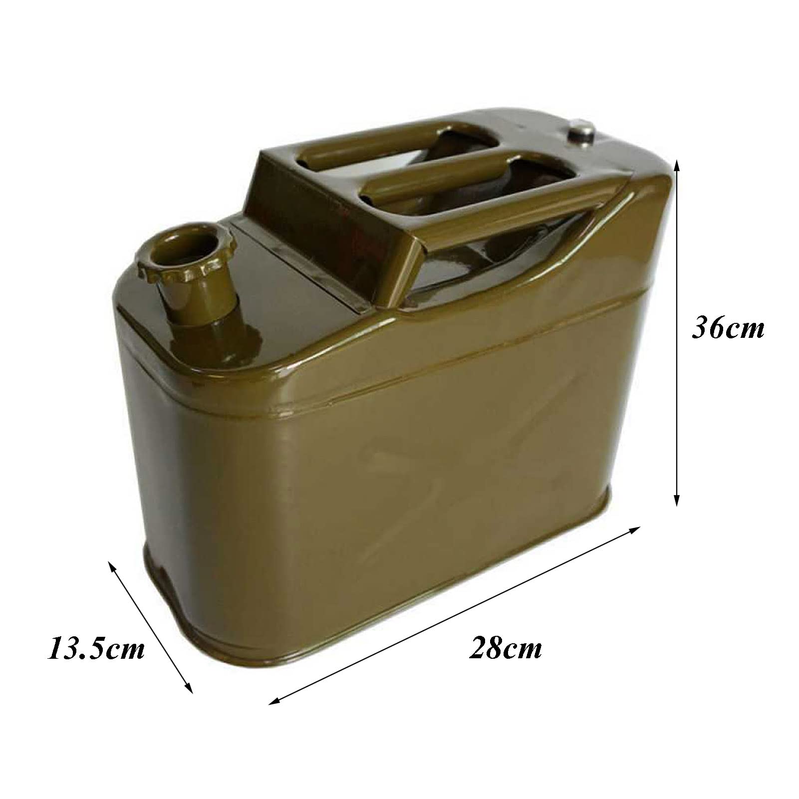 BHBXZZDB Tanica Benzina 5L/10L con 3 Maniglie, sfiato a Vite, Un Metallo Diesel Contenitore Carburante