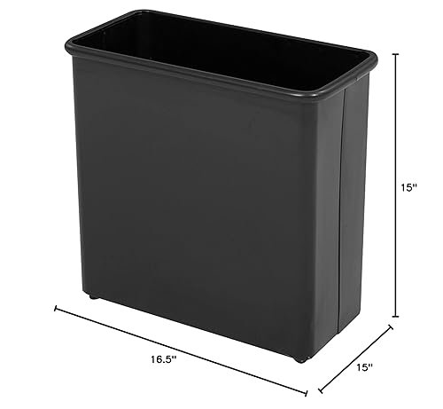 Miniatura 6 de Safco Productos 9618CH - Papelera rectangular, 88 cuartos de galón, carbón