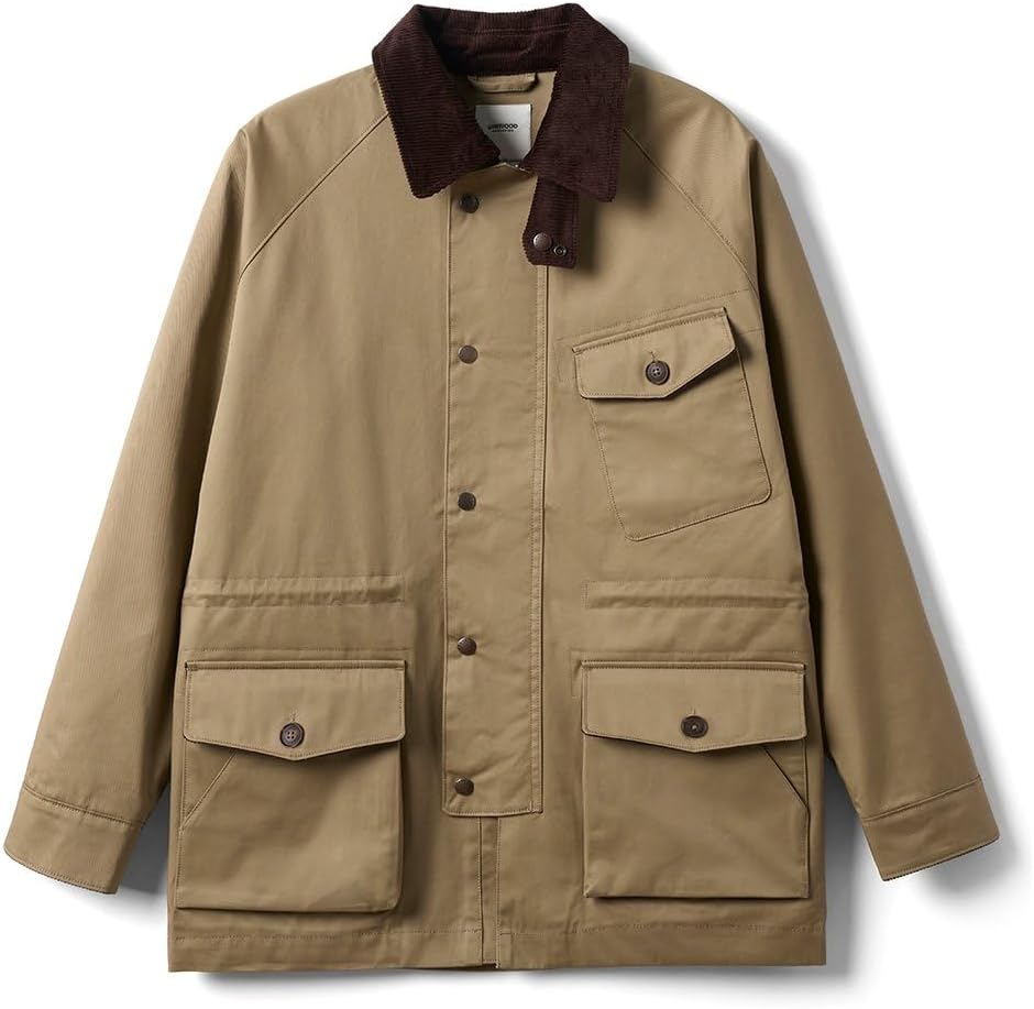 [COVANK] ワークジャケット メンズ ヴィンテージ加工 ロングデザイン ヘビーウェイトコットン アウトドア対応 秋冬シーズンに