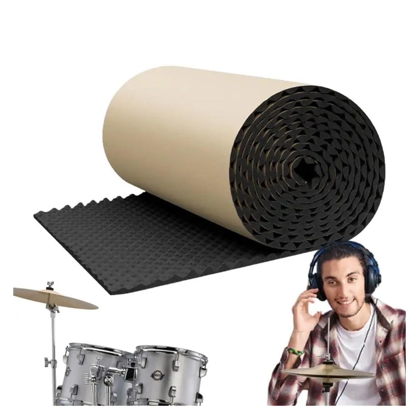 Paneles Sonido, Almohadillas Amortiguadora Barrera Impermeable Autoadhesivas Acolchado Prueba Agua, Estudio Coche, Absorbentes Acústicos Aislante Térmico Acústico