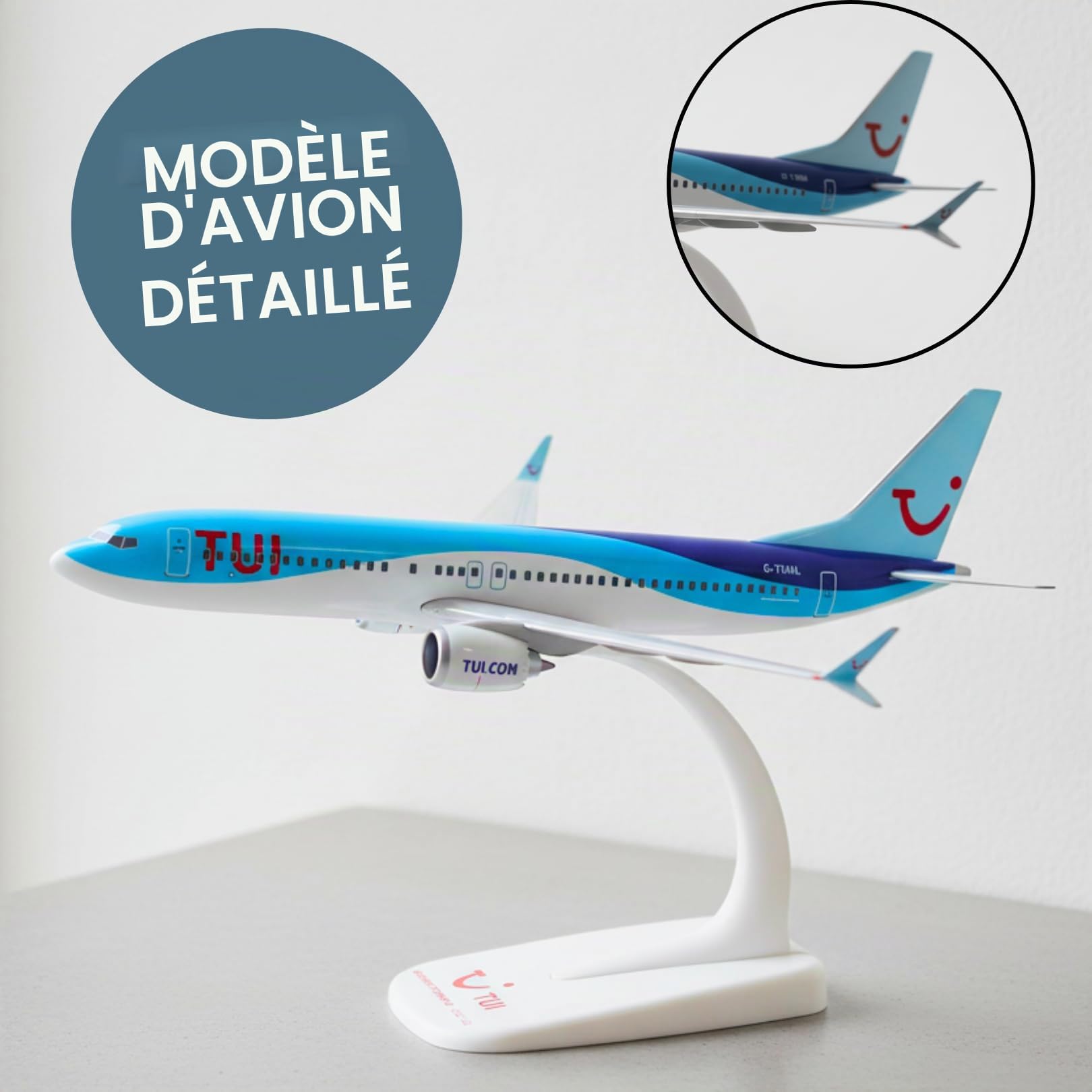 Maquette Avion B737MAX8 TUI Fly – Modèle Résine 1/?? – Réplique Statique Détaillée – Collection Ou Décoration – Cadeau Passionné D’aviation