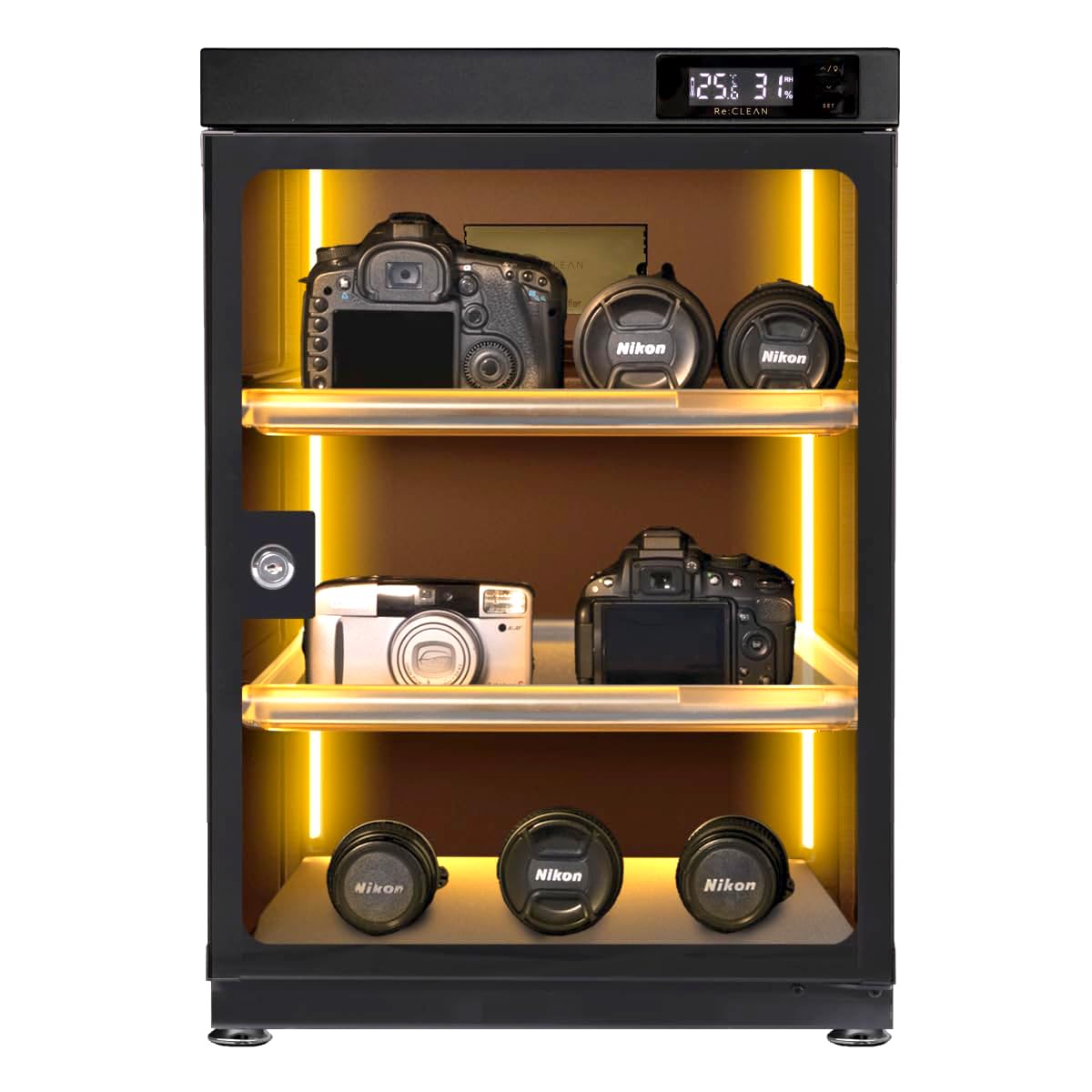 Amazon | Re:CLEAN リクリーン 70L 防湿庫 NEXT デジタル湿度計湿度計 