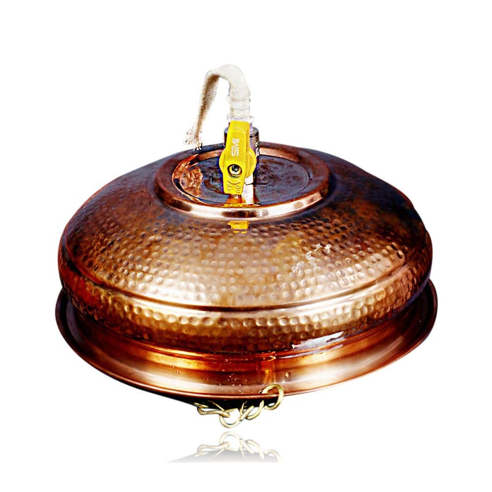 DHYANA Shirodhara Topf aus Kupfer mit Wasserhahn Panchakarma Ayurveda