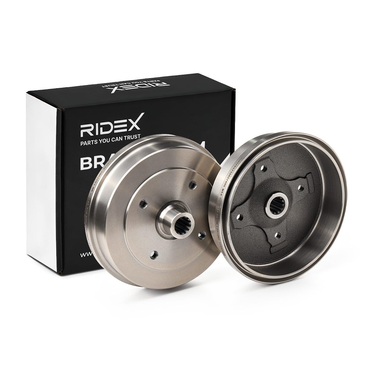 2x RIDEX Bremstrommel 123B0151 hinten für KAEFER für Kaefer Cabrio (15) 94,5mm