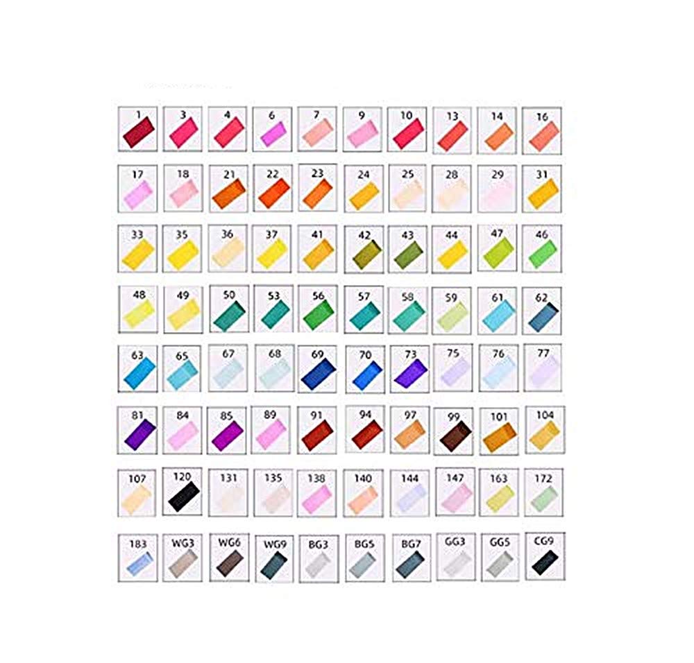 VIDOO 80 Colori Doppie Punte Pennarello Evidenziatore Pen con Custodia di Trasporto per Il Disegno Schizzo Colorazione Adulti Evidenziazione E Sottolineatura - #2