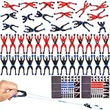 LovesTown Sticky Ninja Wall Climbers, 42PCS Stretchy Sticky Ninjas with DIY Stickers Window Crawler Wall Tumblers for Kids Party Favor Goodie Bag Fillers