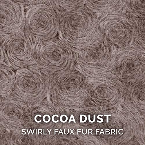 Image of Furhaven 30 inch Round Donut Dog Bed for Medium /Small Dogs, Refillable w / Removable Washable Cover, For Dogs Up to 45 lbs - Curly Faux Fur Donut Bed - Cocoa Dust, Medium