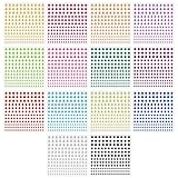 14 Blatt Gesichts Glitzersteine Selbstklebende Glitzersteine ​​für Damen...