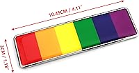 Vista 3 de PTDecals Un par de calcomanías de emblema de arco iris 3D de metal Pride Decals Universal Auto Hogar Oficina Insignia Adhesivo Decal 104.5 * 30mm