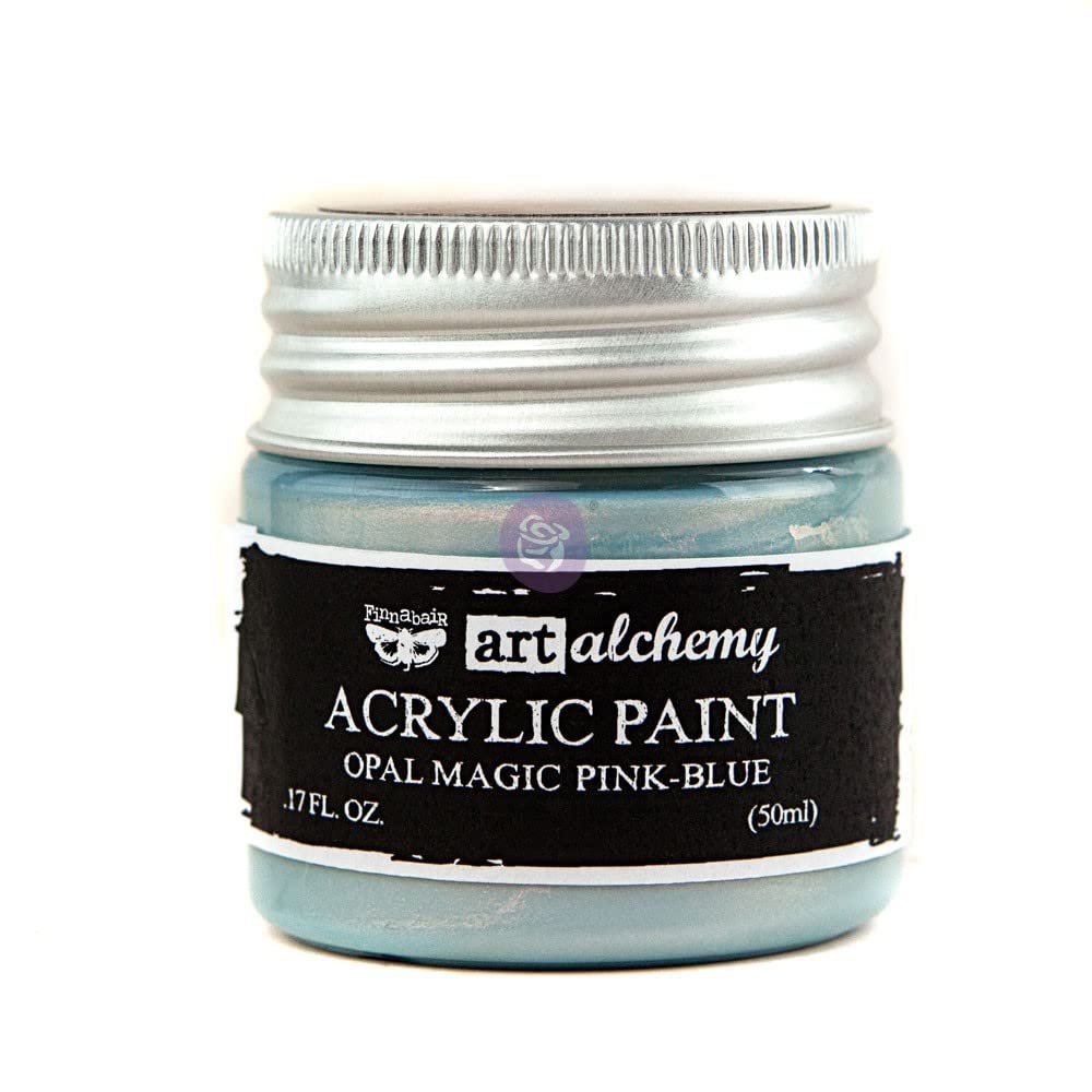 Prima Marketing Finnabair Art Alchemy Acrylic Paint 1.7 Fluid Ounces, Opal Magic Pink/Blue