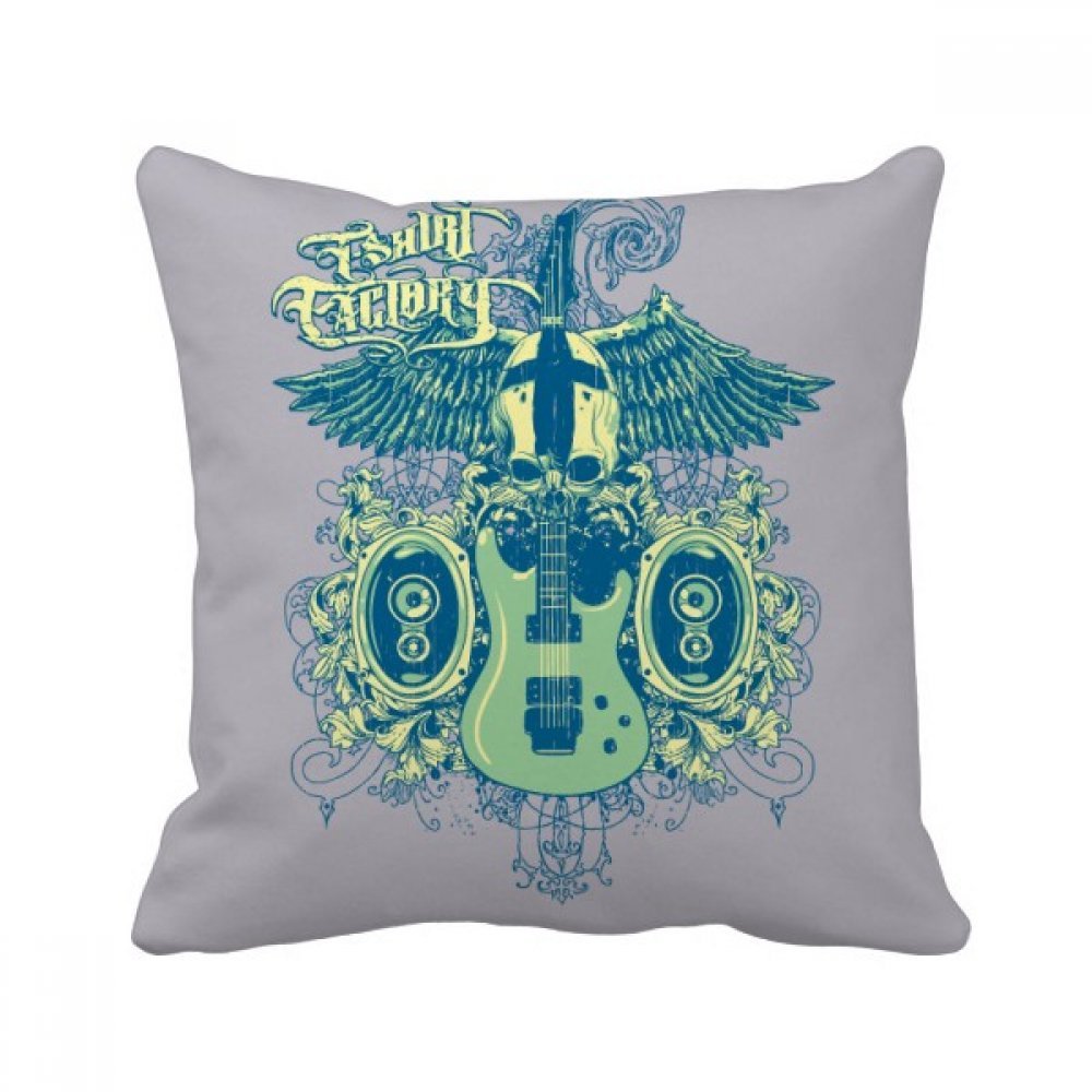 Coussin guitare aquarelle multicolor 40x40cm decor de salon