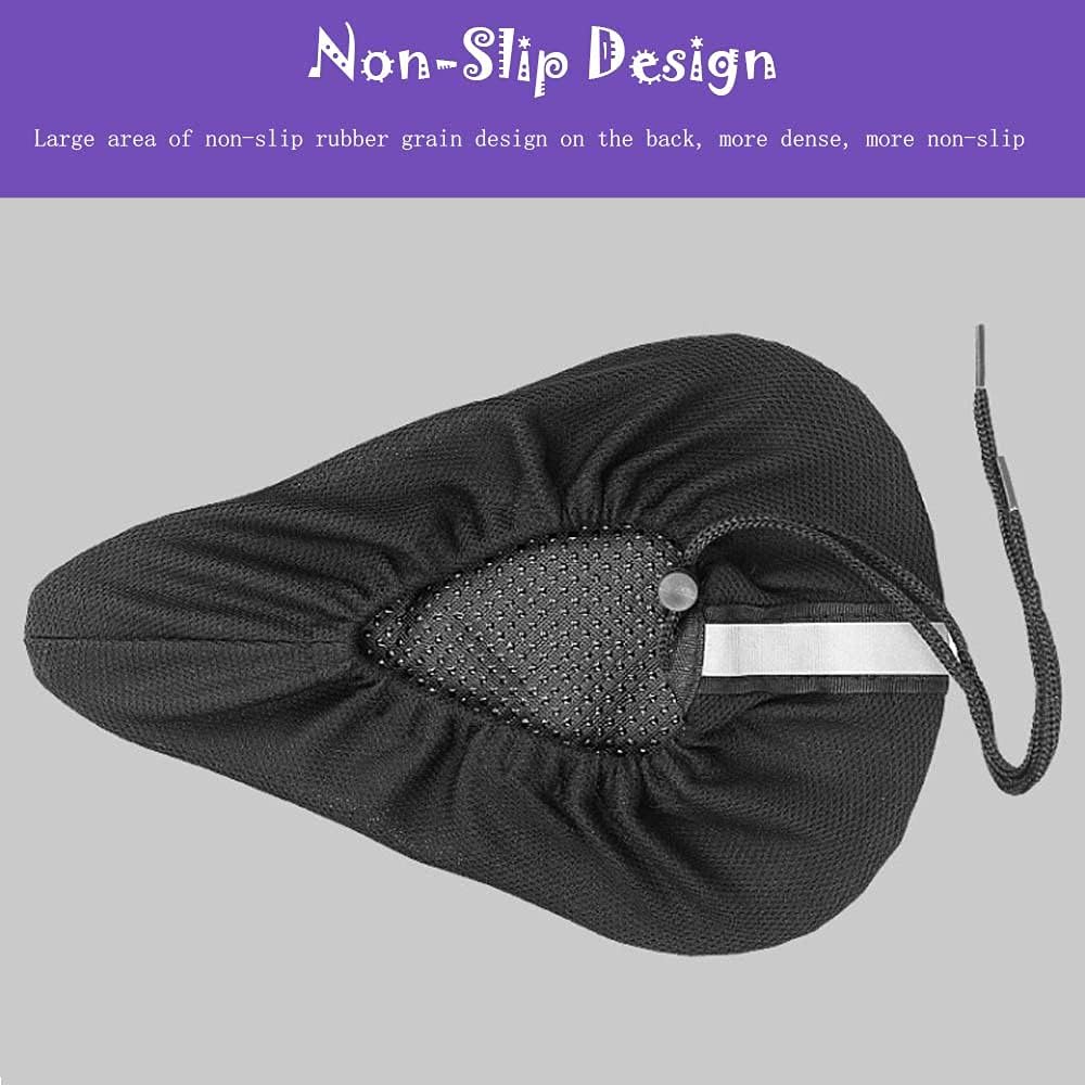 Liyamobu Kids Gel Bike Seat Cushion Cover for Boys & Girls, 9"x6" Breathable & Extra Soft Memory Foam Children Bicycle Saddle Pad with Water&Dust Resistant Cover : Sports & Outdoors