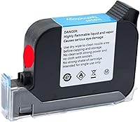 Vista 6 de 2588+M 42ML Black Red Blue Green Ink Cartridge Quick-Drying 12.7mm Print Height Universal for Handheld Inkjet Printer(Black)