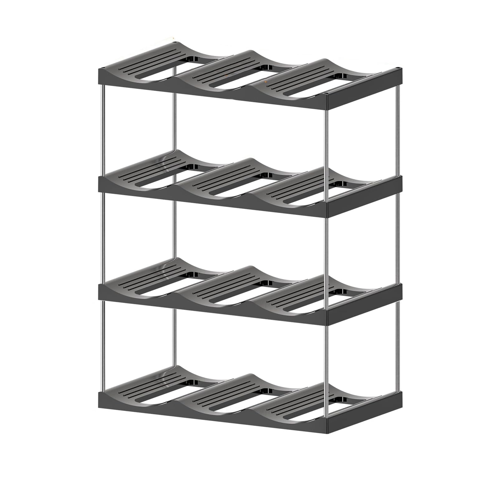 Elnwnnkc Space Saving Stackable Water Bottle Shelf Space Efficient Water Bottle Storage Holder Functional Organizers for Cabinets Multilayered Holder