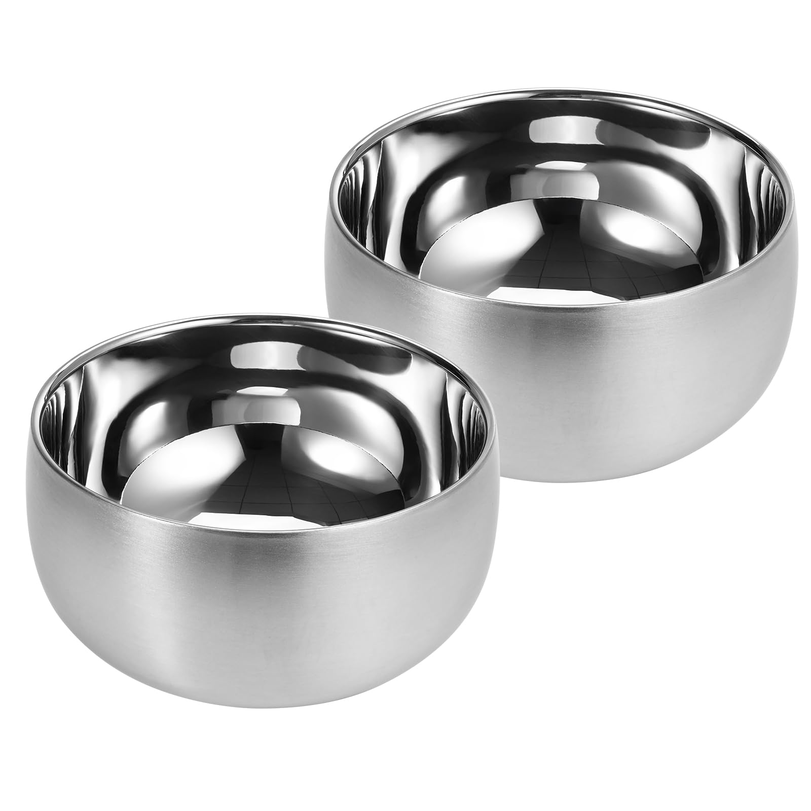 Bidponds 16.9 Fl Oz Ice Cream Bowl,Stainless Steel 316# Insulated Double Wall Vacuum Soup Bowl, Set of 2