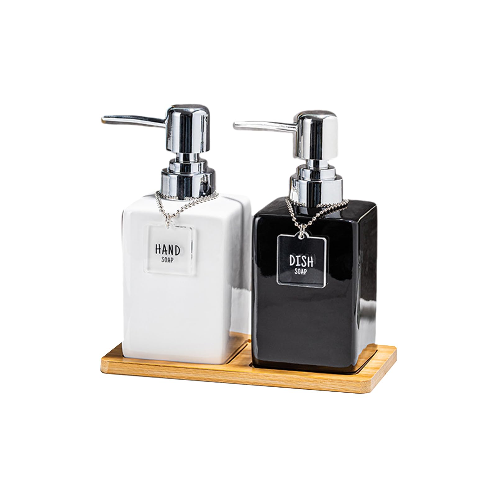Ceramic Press Operated Dispenser Bottle Hygienic Design for Liquid Storage Bathroom Essential Shampoo Conditioner Lotion Ceramic Dispenser Bottle for Toiletries