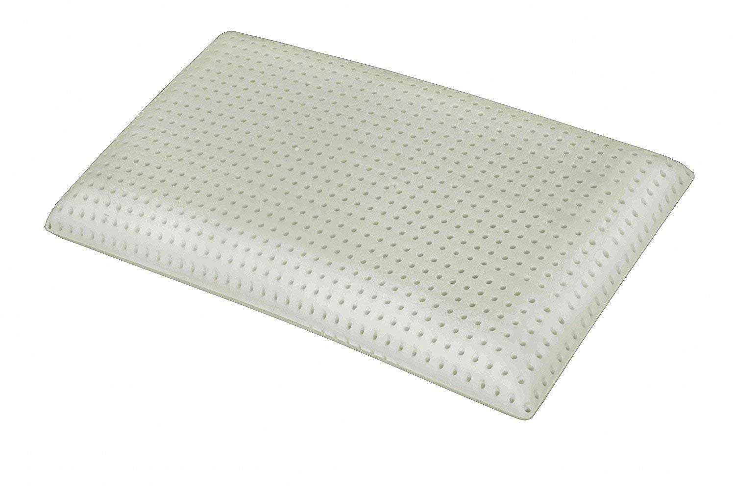Evergreenweb Ortopedyczna poduszka 100% pianka z pamięcią kształtu, wysokość 12 cm, model mydła, nadaje się na bóle karku 40 x 70 cm, z podwójną poszewką z aloesu i bawełny, wyjmowana i nadająca się