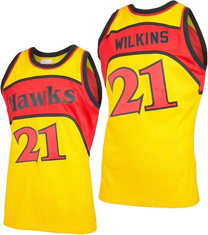 QJV Wìlkins Basketball Jerseys for Men, Men's Hàwks 21