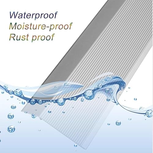 Miniatura 8 de Tira de transición de piso de aluminio, rampa de umbral de aluminio, borde laminado, tira de umbral antideslizante, reductor de suelo para grandes