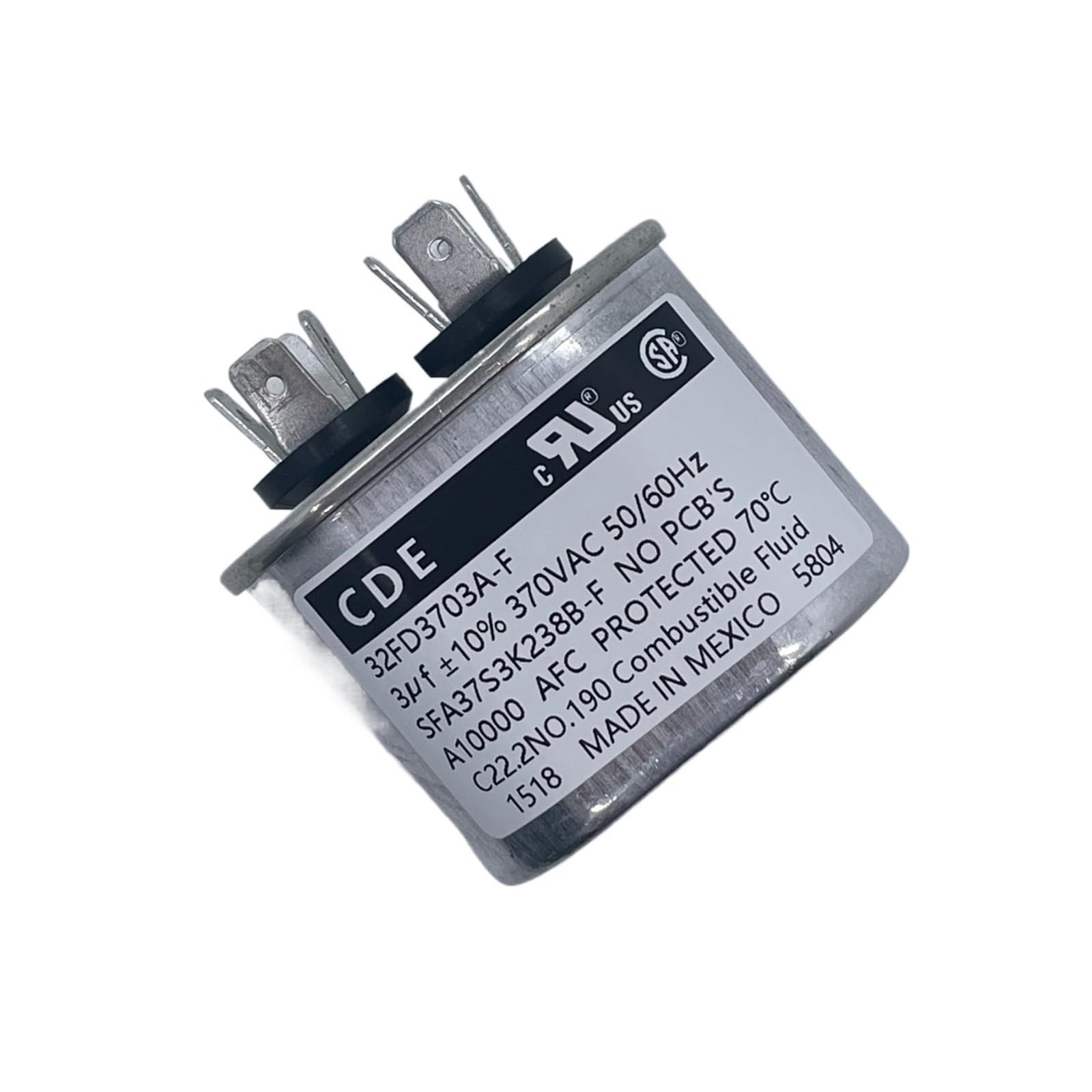 Condensador de Filtro de 3 uf y 370 V CA, Condensador de Arranque del Motor 32FD3703A-F