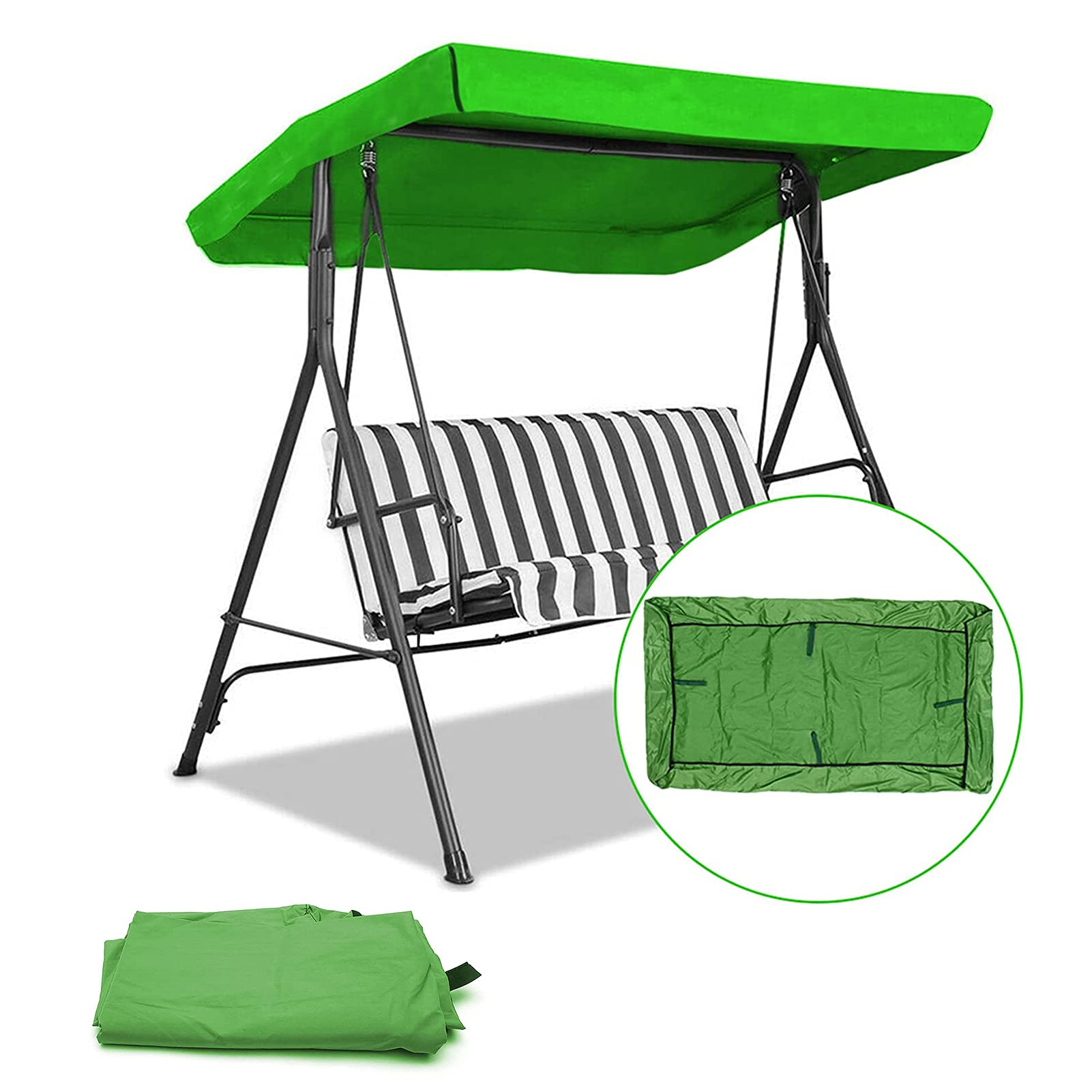 Pokrowiec na huśtawkę do patio na zewnątrz, 191x120x18cm / 75x47x7 '' Pokrowiec na huśtawkę Wodoodporny wymienny baldachim na patio na patio