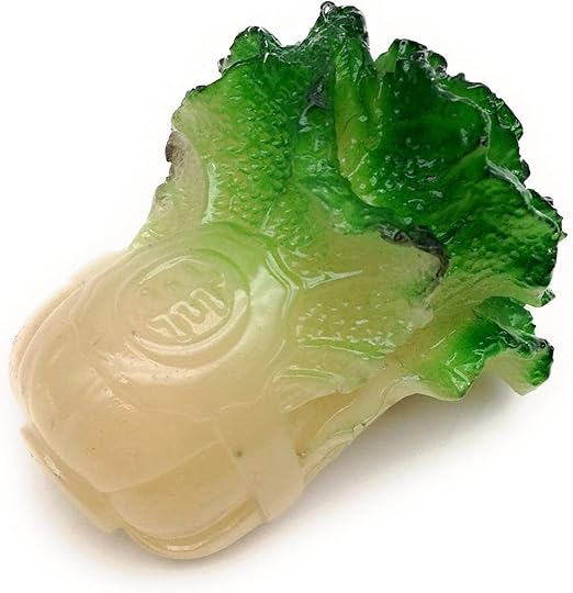 寿山石か玉石か？白菜(百歳 健康長寿縁起置物