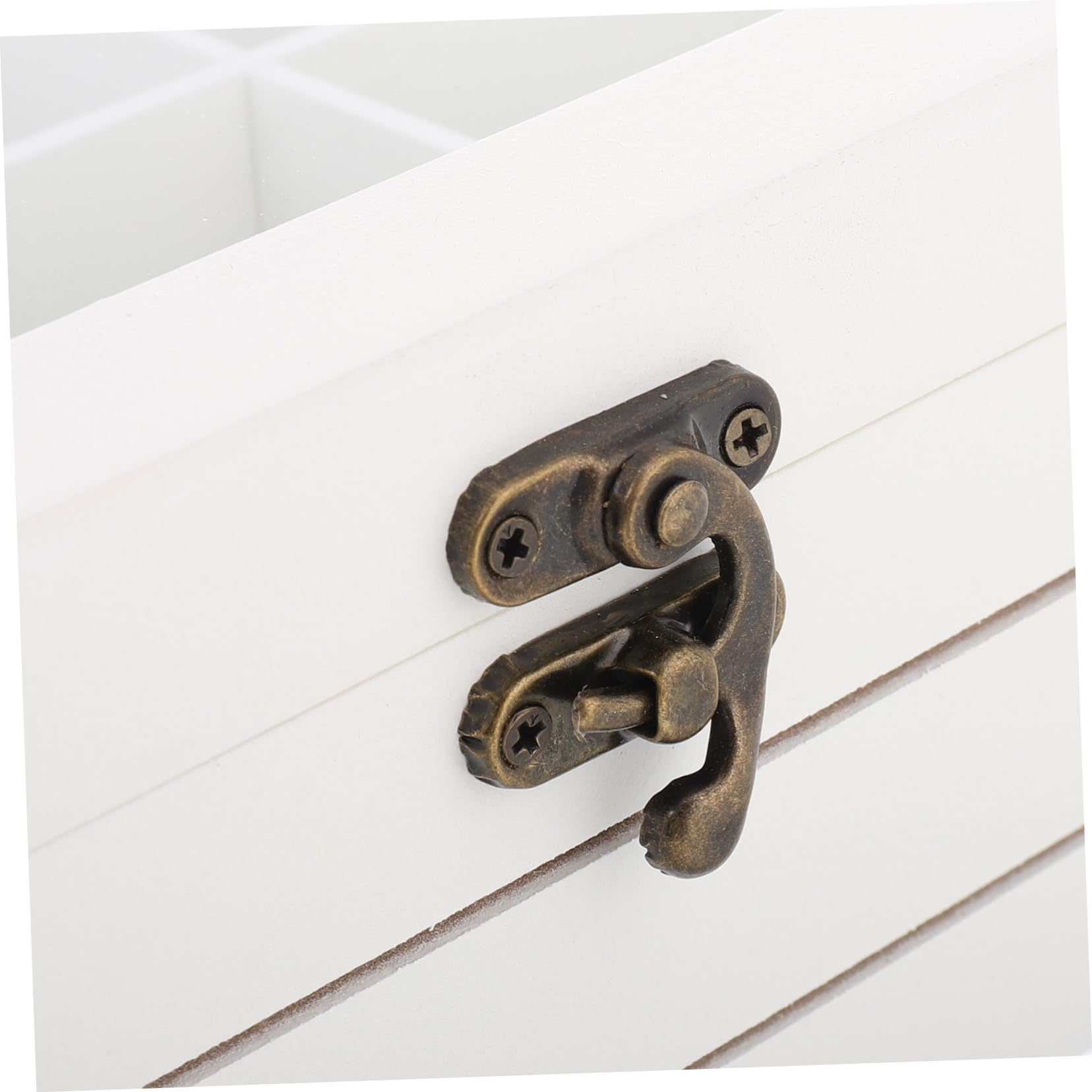 Scatola Portabustine da Tè in Legno Vintage con Coperchio, 6 Scomparti, Bianca, per Tenere le Bustine Asciutte e Fresche in Cucina