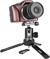 Vista 4 de SIRUI Mini trípode de escritorio de 13.5 pulgadas con cabeza de bola de 360°, trípode de aluminio portátil para cámara DSLR, videocámara, carga