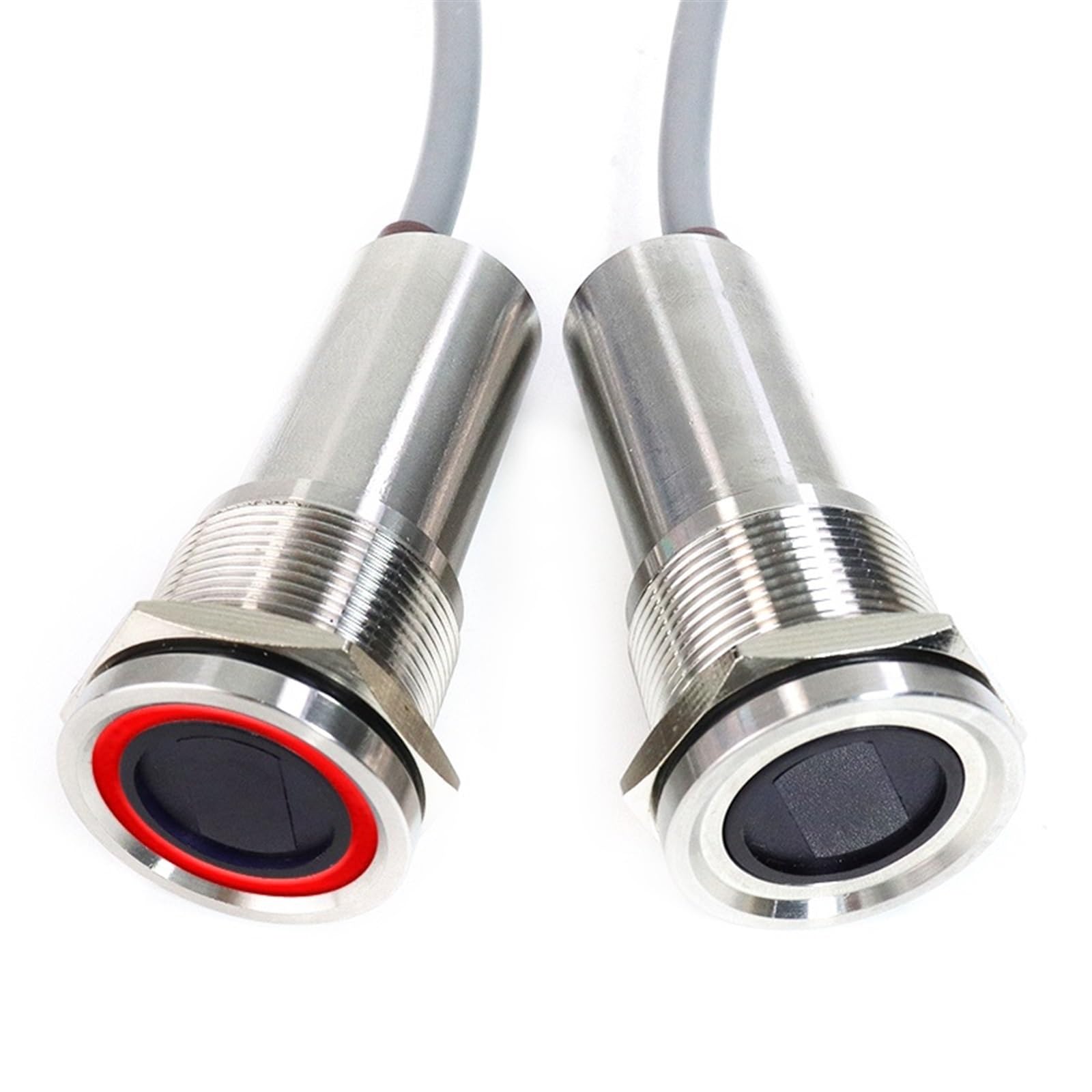 Interruttore di induzione a infrarossi senza contatto Dispositivo induttivo di movimento intelligente 6-36v Pulsante luce LED senza fissaggio 1 pezzo (Color : Bicolor (RG), Size : 19MM_NPN NC_6-36V