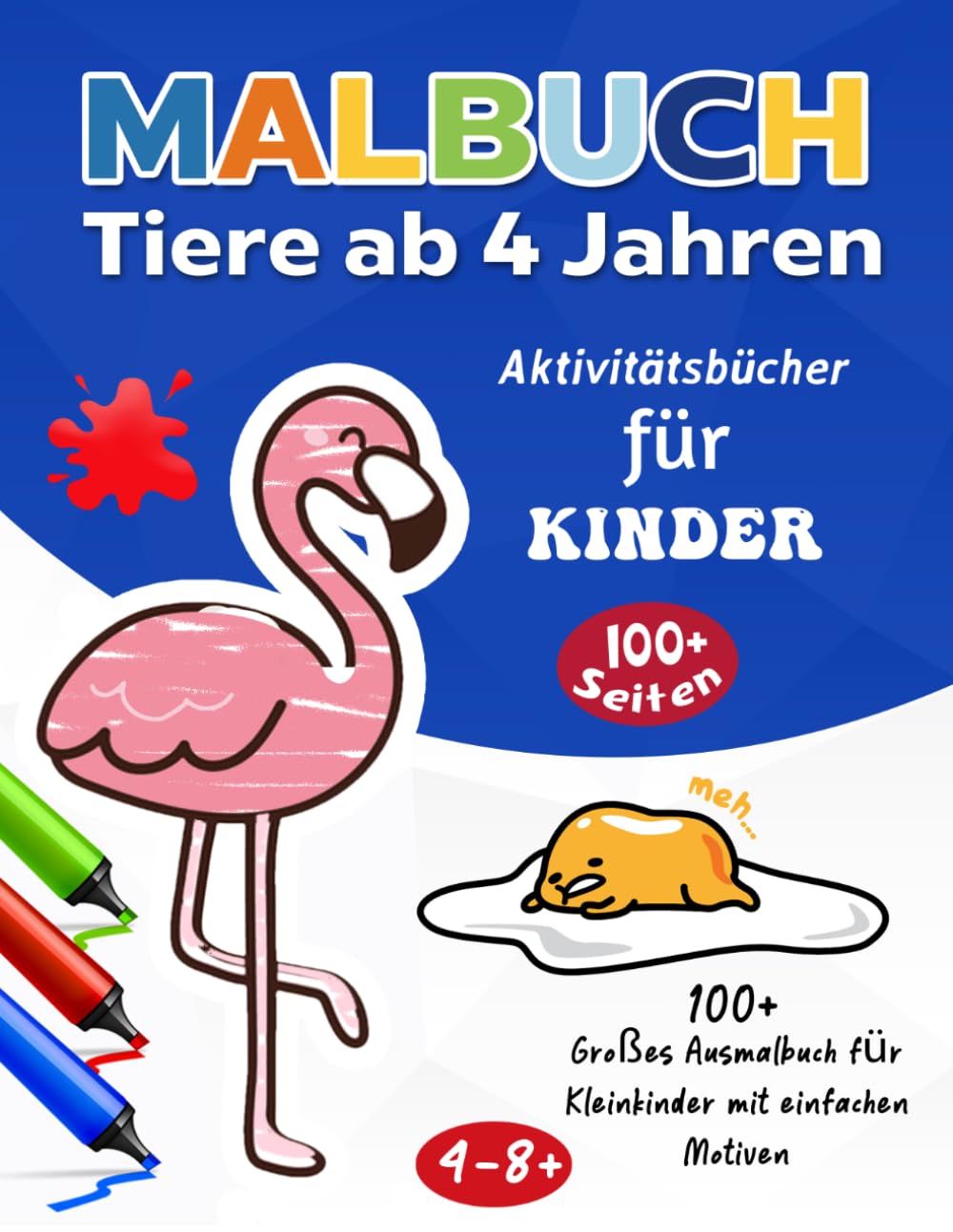 Mein Tier-Malbuch für Kinder ab 4 Jahren: 50 süße Waldtiere mit großen, einfachen Ausmalbildern – Kreativer Malspaß für Mädchen und Jungen