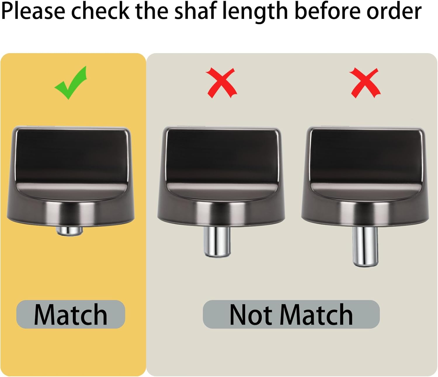 Sieri W11158169 Knob for Whirlpool WFE505W0HB WFE505W0HS WFE505W0HZ WFE505W0JS WFE510S0HB WFE510S0HS WFE515S0JB WFE515S0JS Series Electric Ovens Replace W11022718 knob Black Replacement Knob