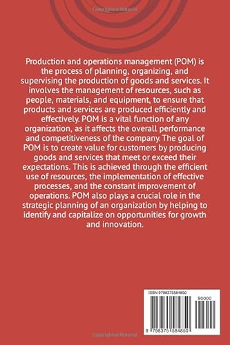 Production Operations Management: The Handbook #TOP1