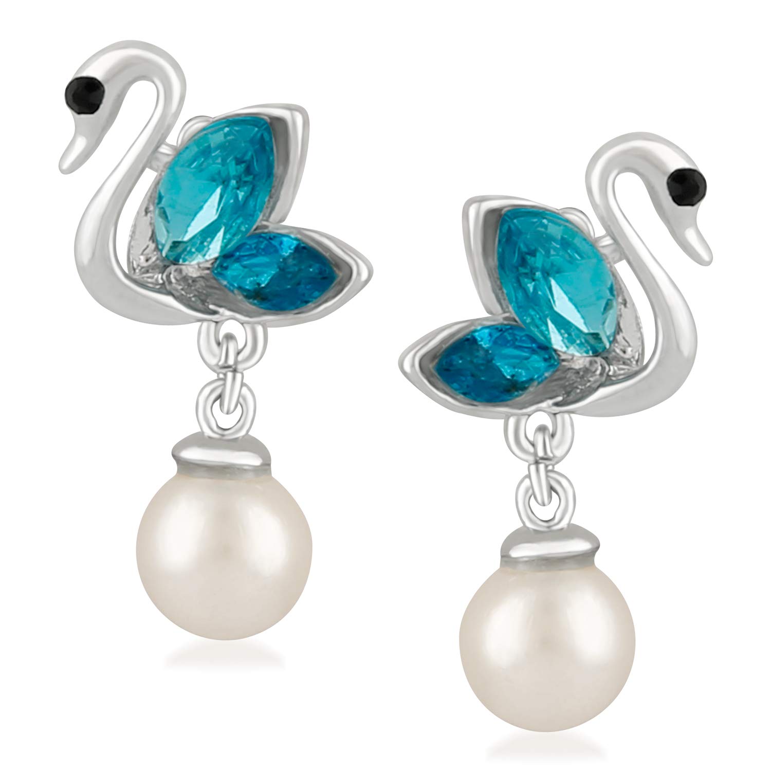 Oviya Drop Earrings for Women (Blue) (ER2109568R)