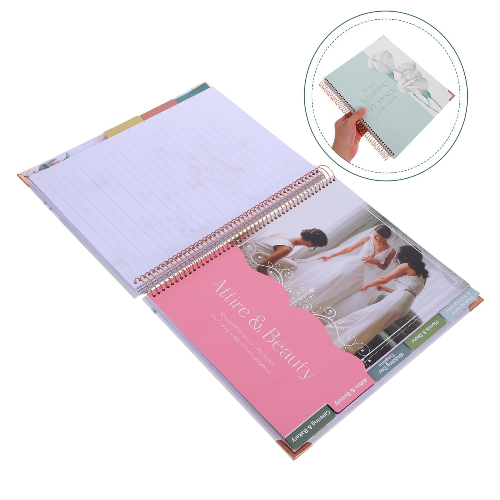 DOITOOL Hochzeitsplanerbuch Organizer Für Hochzeitsplanung Und Verlobungsgeschenk Mit Finanzplanungstools Und Notizbuch-layout Für Detaillierte Hochzeitsorganisation