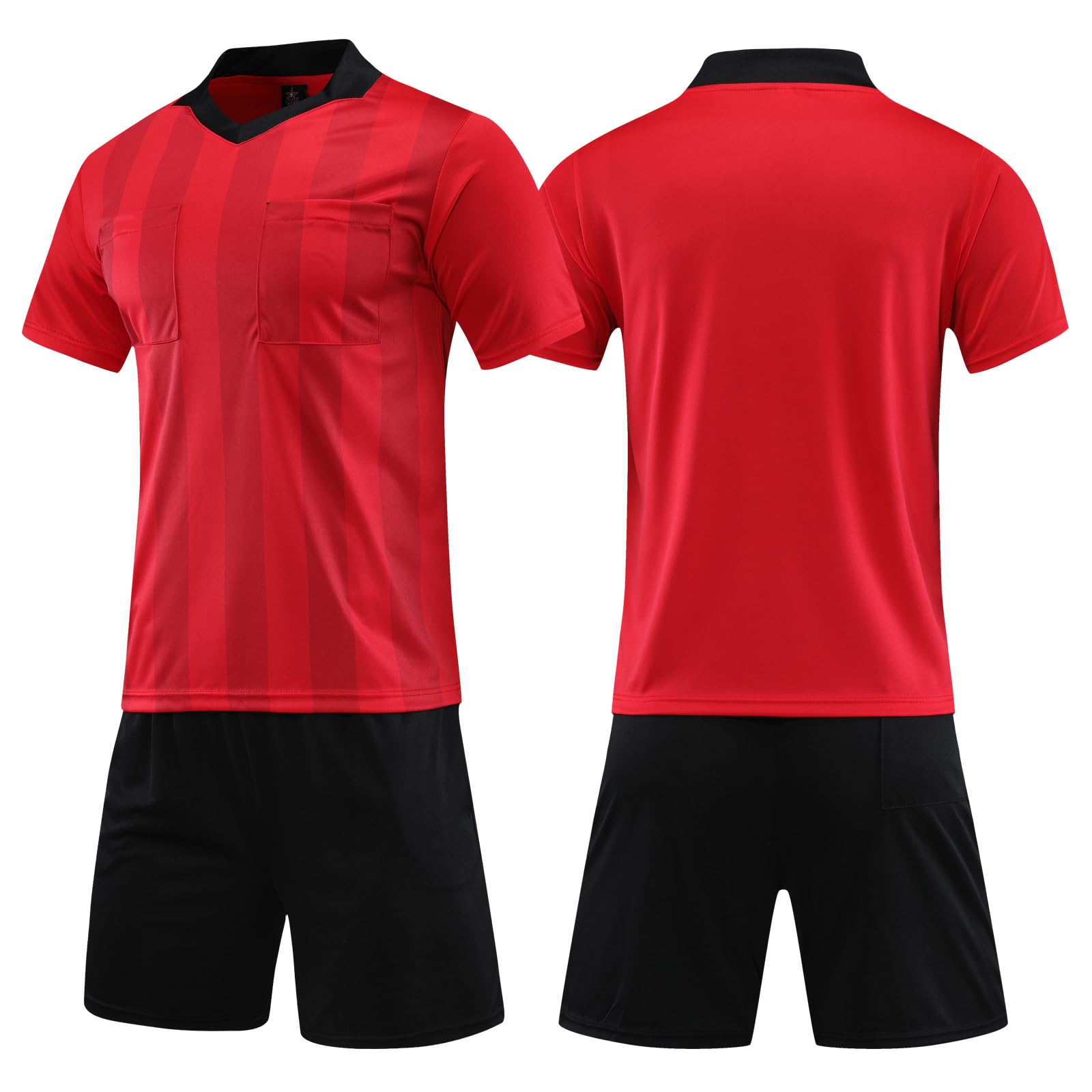 Football Referee Uniforms Teenage Mens,Football Referee Jersey Set Referee Clothing Uniform Shirt Shorts
