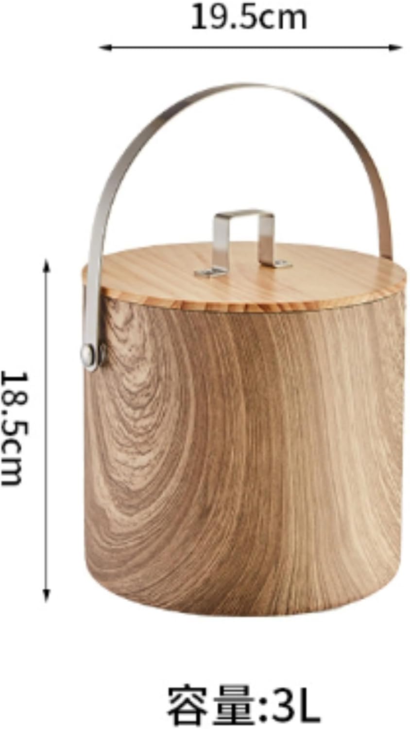 Rosoy アイスペール 溶けない 二重構造 真空断熱 ステンレス製 バケット 大容量 保冷対応 プロ仕様 家庭用 業務用 1.4L