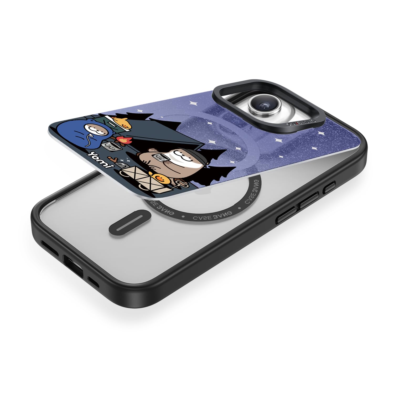 CASEBANG Case for iPhone 15 Case,Replaceable Back Cover Magsafe Compatible,YOMI Series Pretty Gifts for Women Girls,Military Grade Protection,YOMI