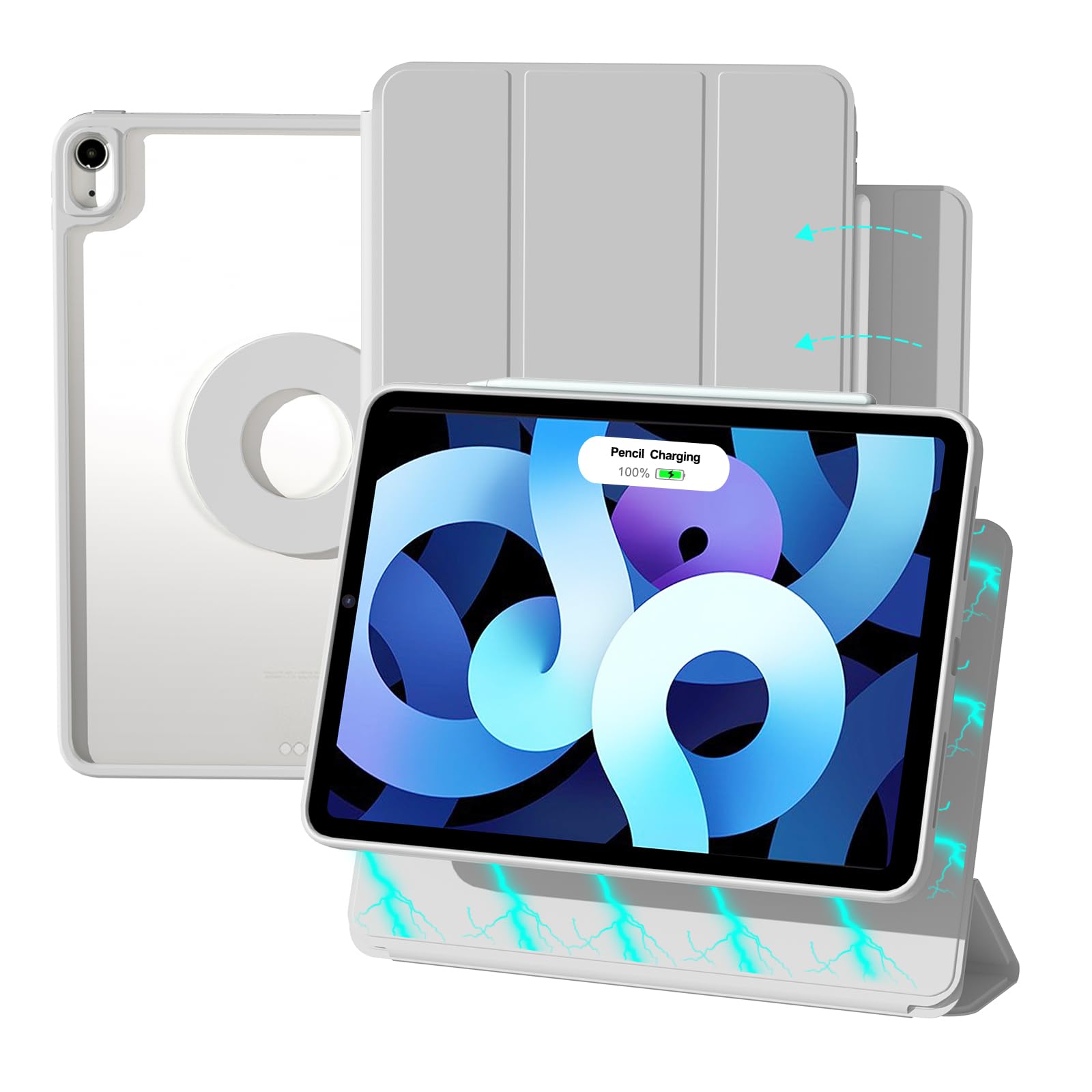 Amazon.co.jp: ZENLU iPad Air 第5世代第4世代ケース 取り外し可能な