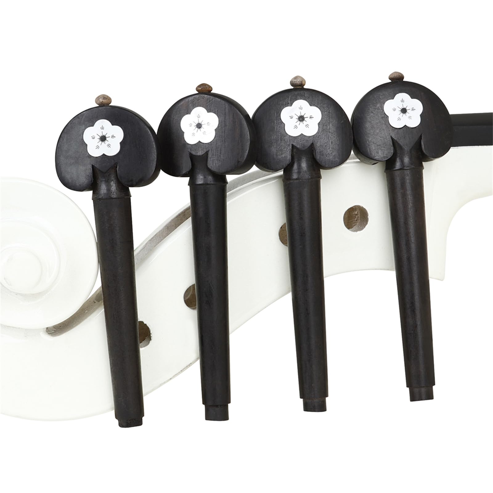 4Pcs Ebony Wood Cello Pegs Machine Head Universals Cello Shaft Handle Cello Replacement Tuning Pegs Cello Accessories