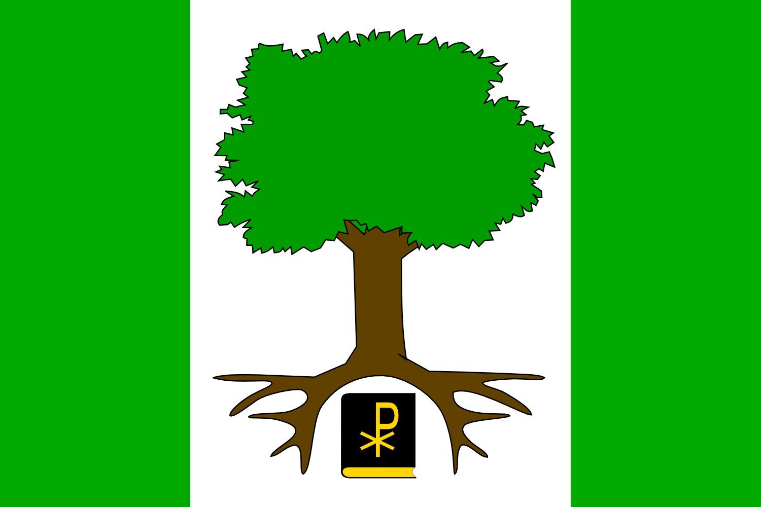 Drapeau Telecí flag CZ avec blason officiel tchèque grand format