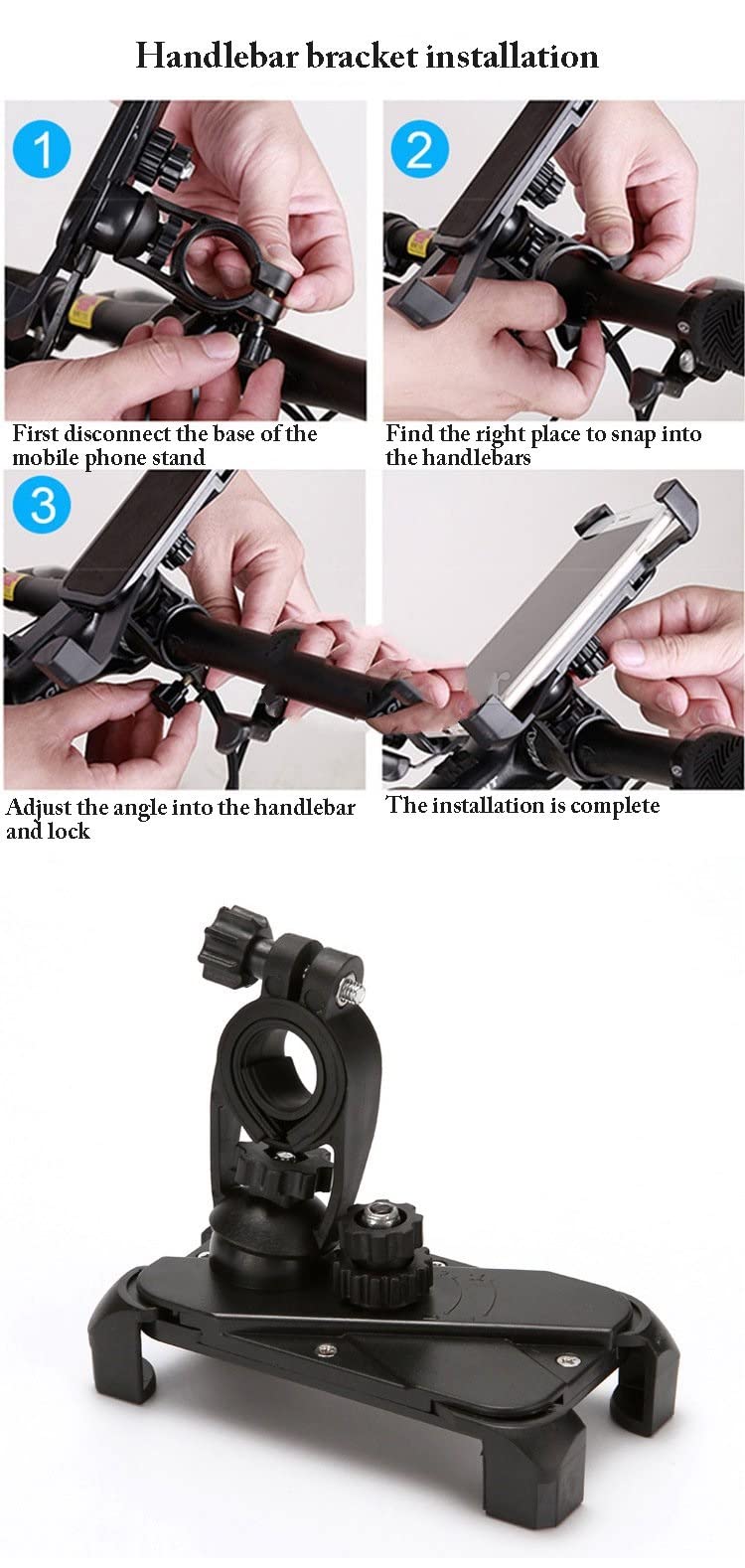 Uchwyt na telefon motocyklowy Wodoodporny rower ze stopu aluminium Uchwyt na telefon rowerowy Uchwyt na kierownicę motocykla Antypoślizgowy uchwyt na telefon komórkowy